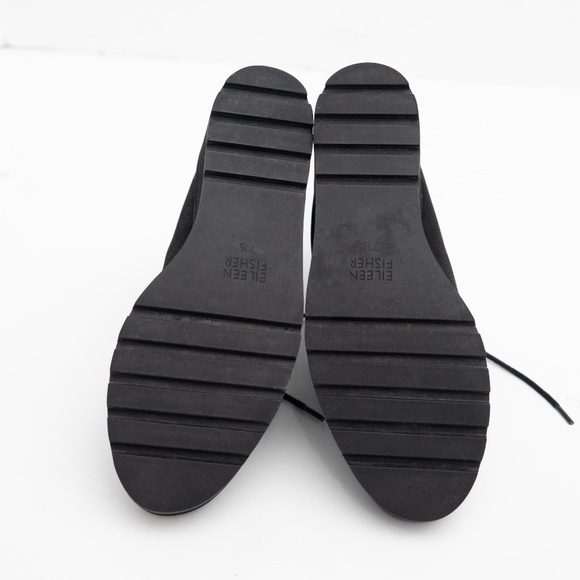 Eileen Fisher -  Alpine Suede Lace-Up Wedge Booties - Picture 8 of 8